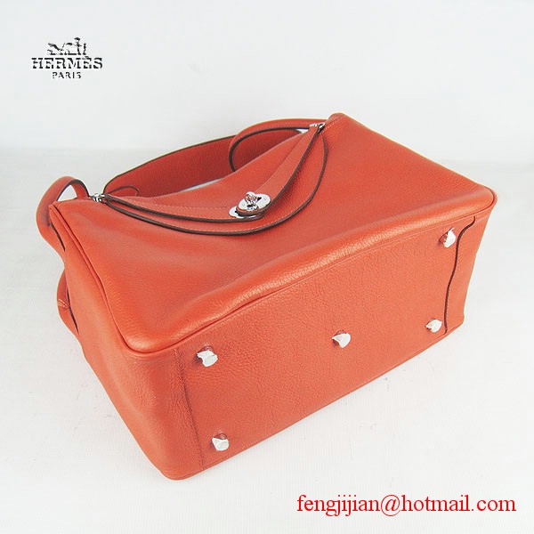 Hermes Women Shoulder Bag Orange 6208